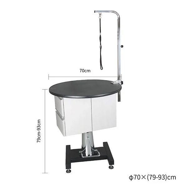 Hydraulic Lifting Grooming Table With Cabinet